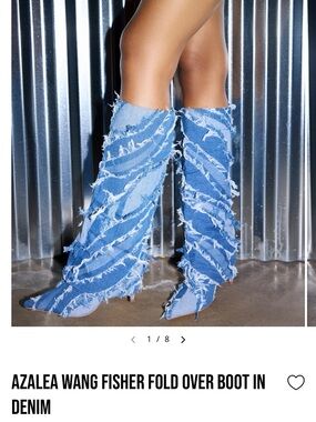 AZALEA WANG FISHER FOLD OVER BOOT IN DENIM